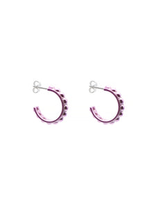 Marina Silver Hoops Earrings Big LIMITED EDITION PINK