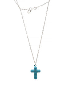 RiccioReloaded Mariella Ocean  Silver Cross Necklace